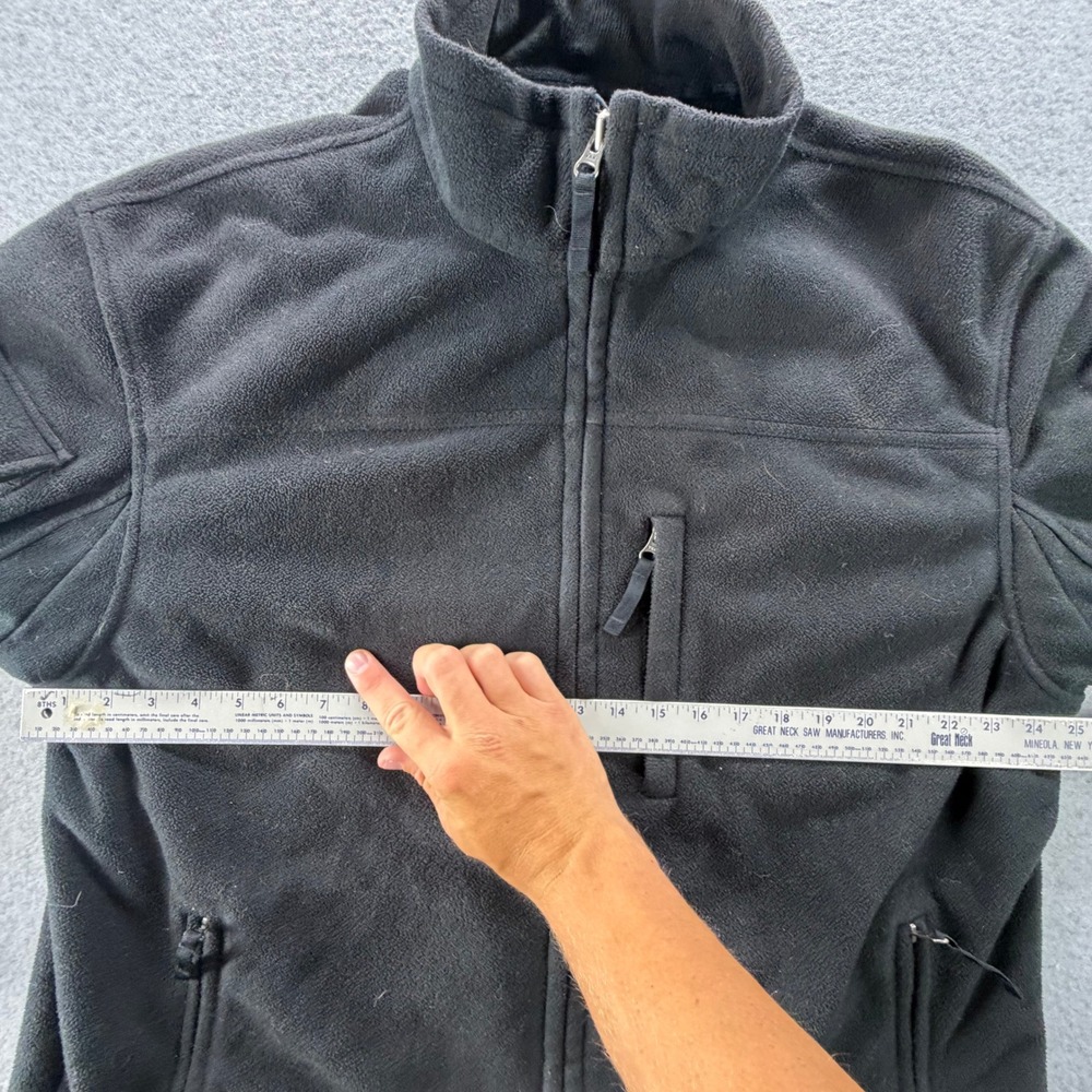 Duluth Trading Co Mens XL Black Full Zip Fleece Jacket Tactical Pocket Mock Neck - Picture 5 of 9